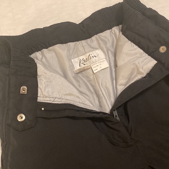 Vintage KAELIN Snow Skin Pant Women’s Size 8 Black Snow Pants Winter Ski Pants - Picture 4 of 13
